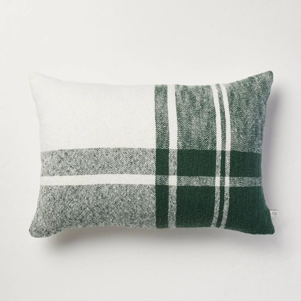 14x20‎ Block Plaid Lumbar Throw Pillow - Hearth & Hand Magnolia, Christmas 2023